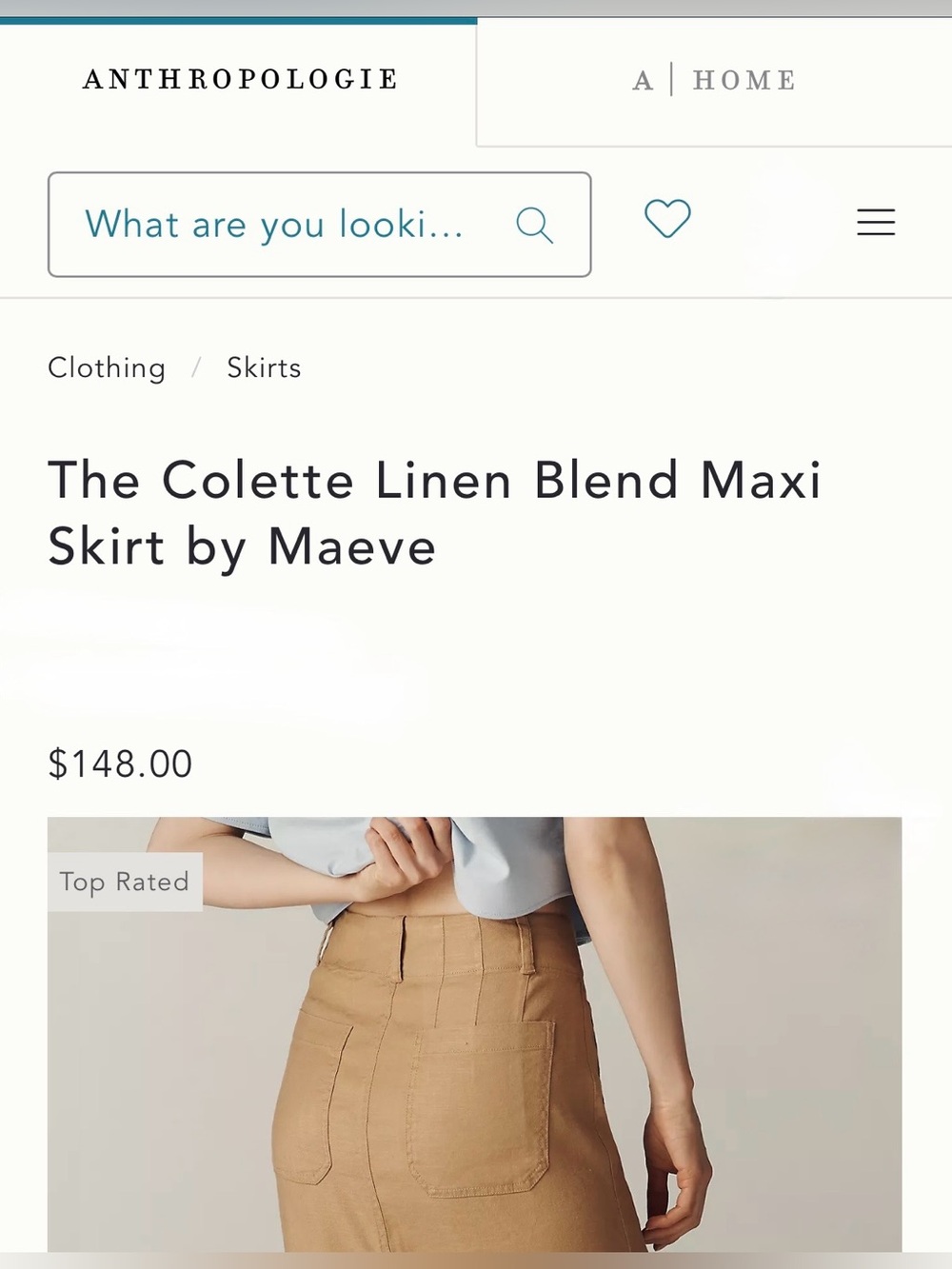 Maeve Anthropologie Colette Tan Maxi Straight Skirt, Size Medium - Picture 2 of 12